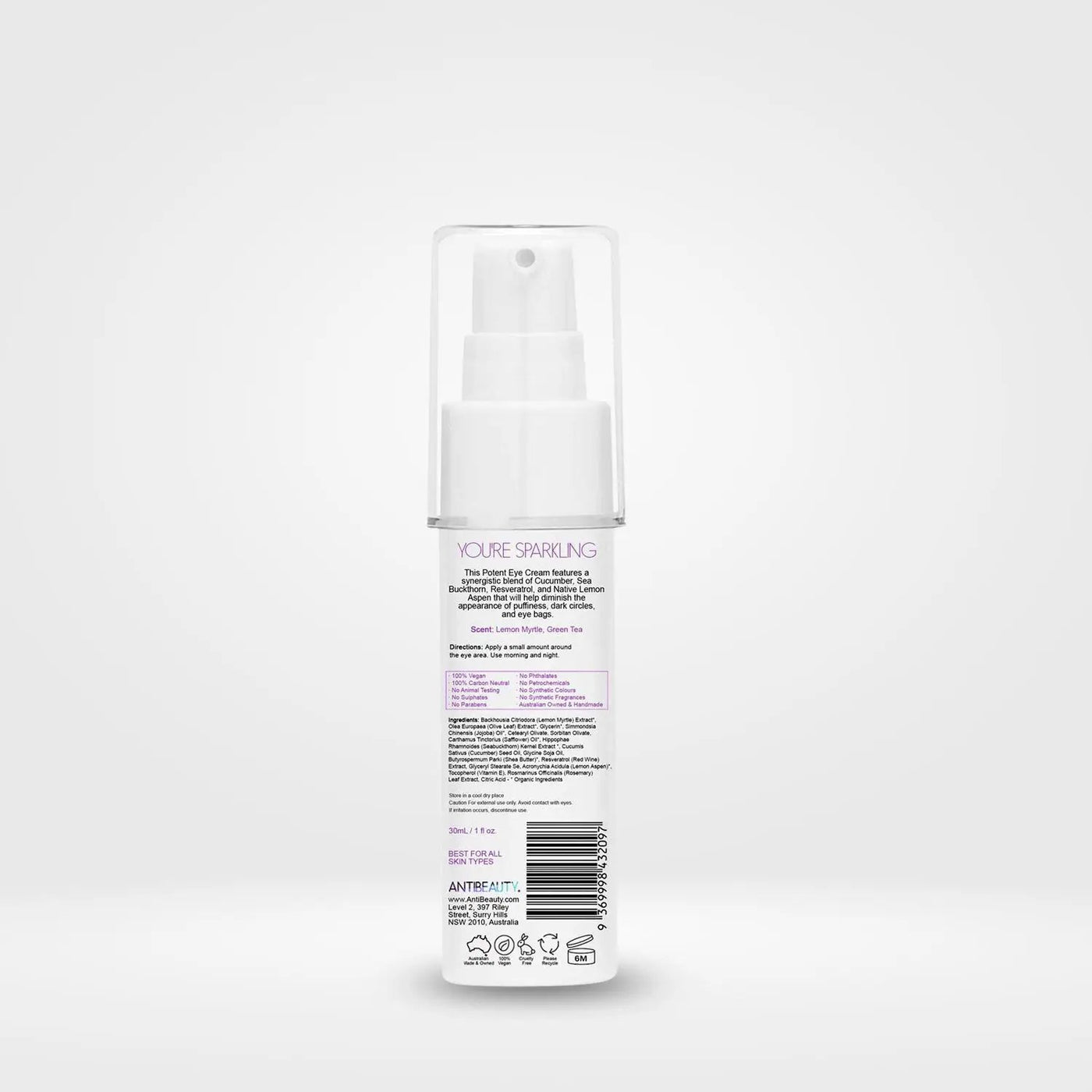 AntiBeauty Potent Eye Cream Back View